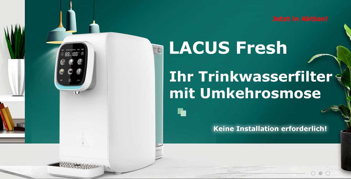 LACUS Fresh Trinkwasserfilter mit Umkehrosmose.
